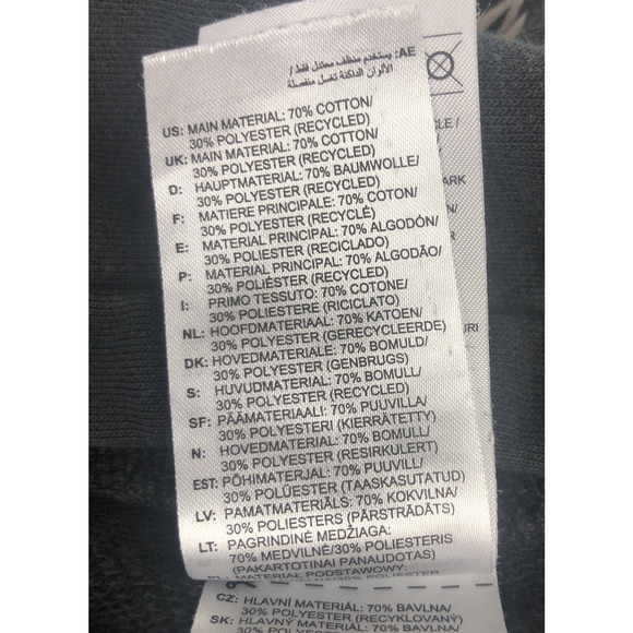 Reebok Men’s Hoodie Small All Over Print Black Streetwear Reecycled Sweatshirt - Picture 5 of 12